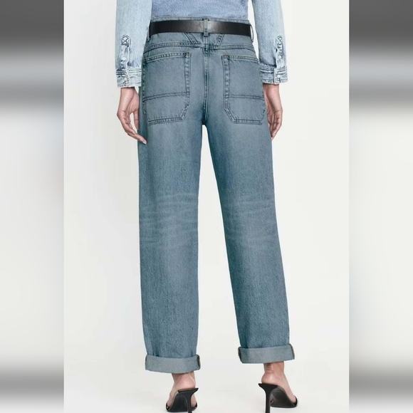 NWOT FRAME 90s Utility Loose High-Rise Straight-Leg Jeans $298 Size 23 - Picture 8 of 12